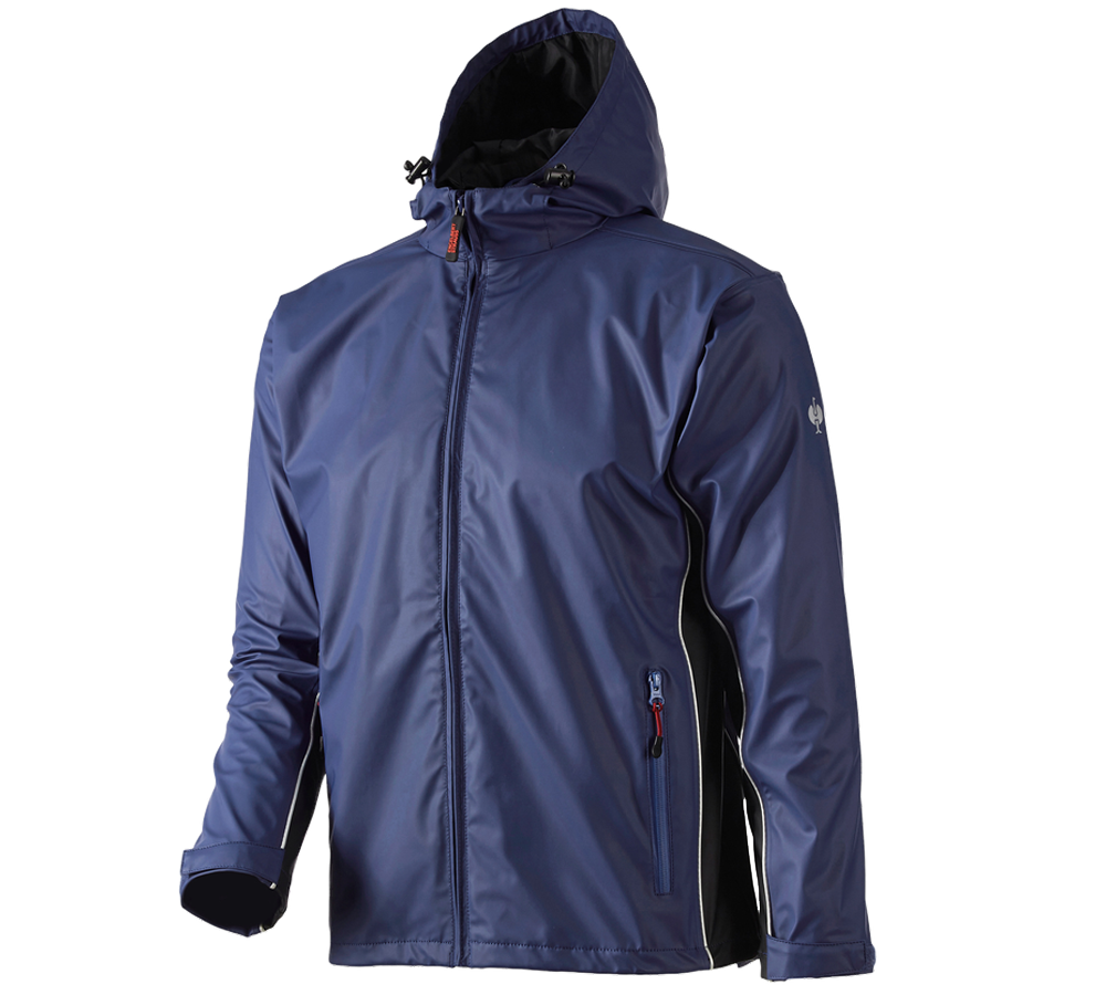 Vestes de travail: Veste de pluie flexactive + bleu foncé/noir