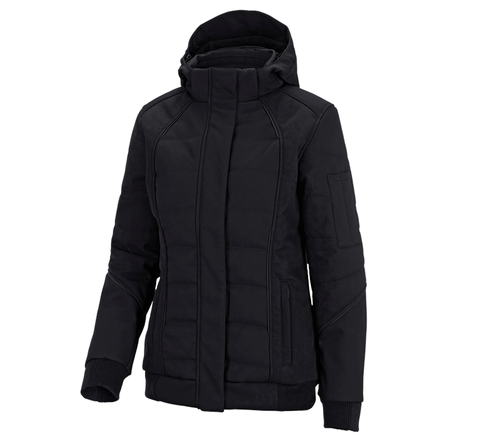 Kälte: Winter Softshelljacke e.s.vision, Damen + schwarz