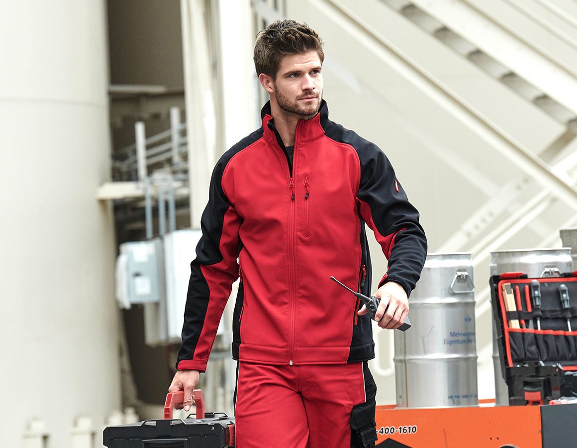 Softshell Jacket dryplexx® softlight red/black | Strauss