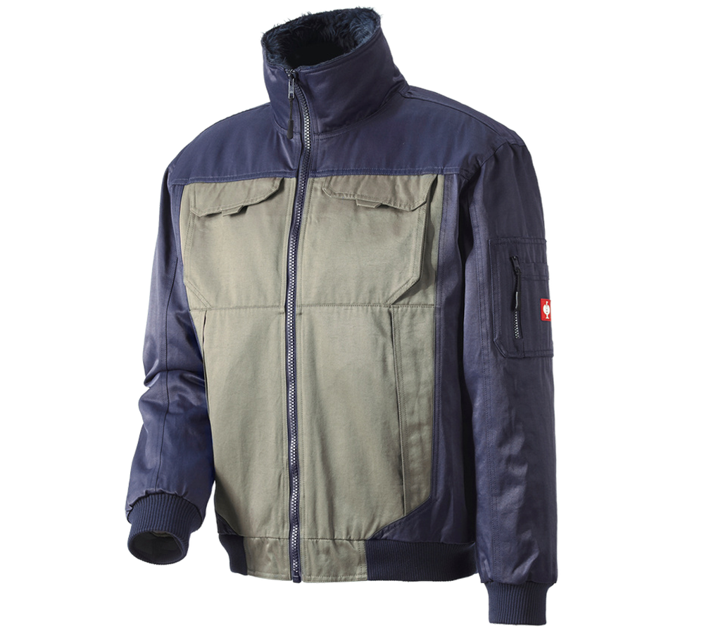 Work Jackets: Pilot Jacket Dakota II + grey/navy blue