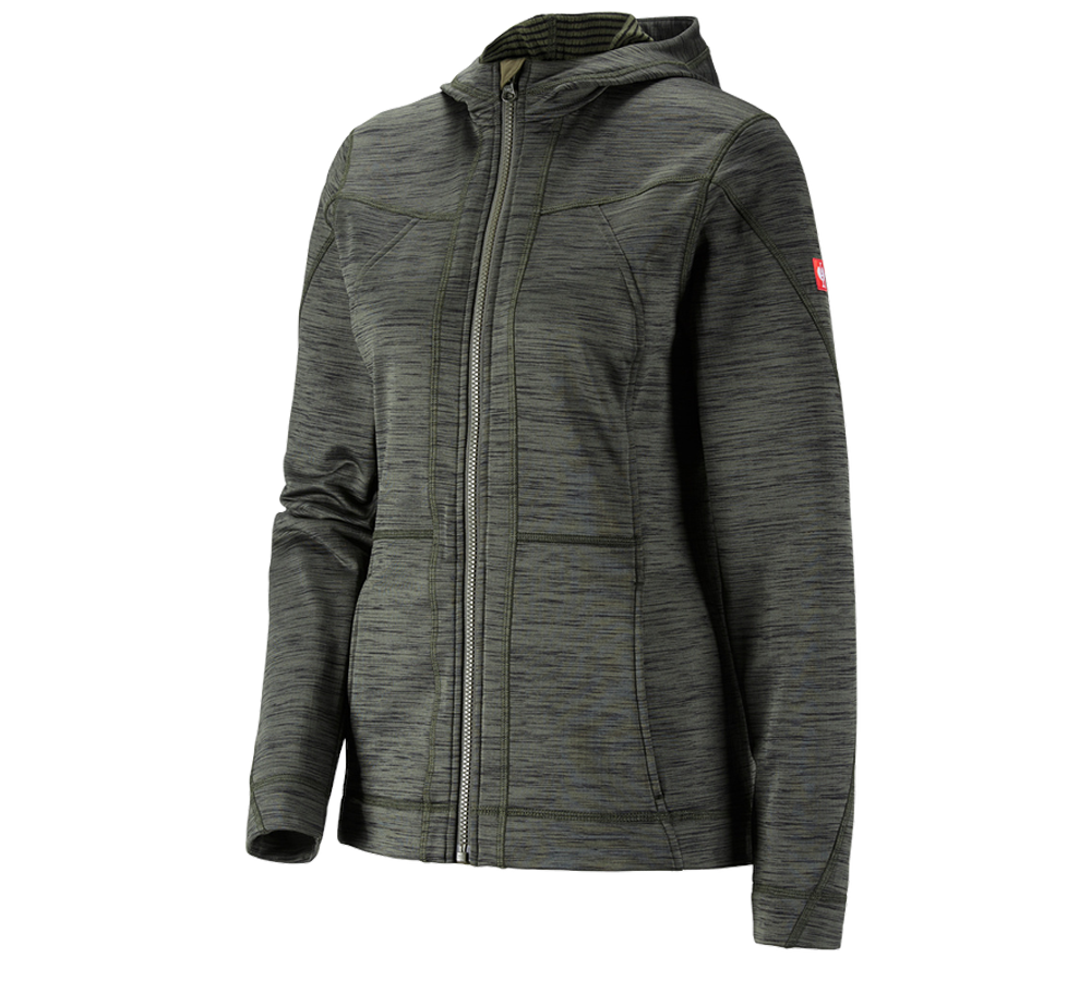 Jacken: Kapuzenjacke isocell e.s.dynashield, Damen + thymian melange