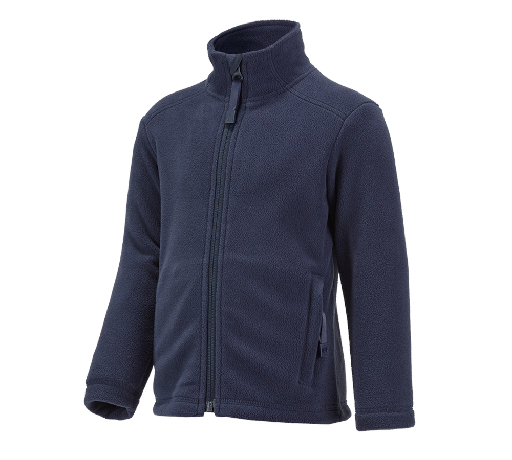 Vestes: e.s. Veste en laine polaire CI, enfants + bleu foncé