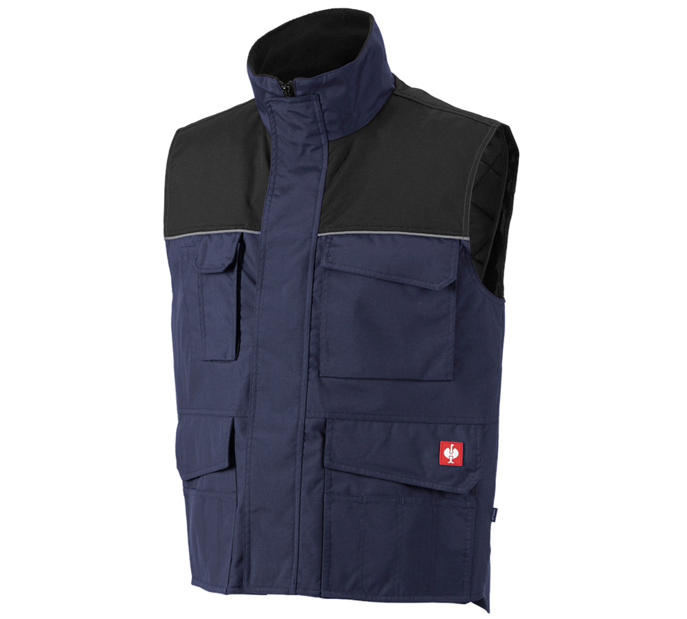 Gilets de travail: Gilet e.s.image + bleu foncé/noir