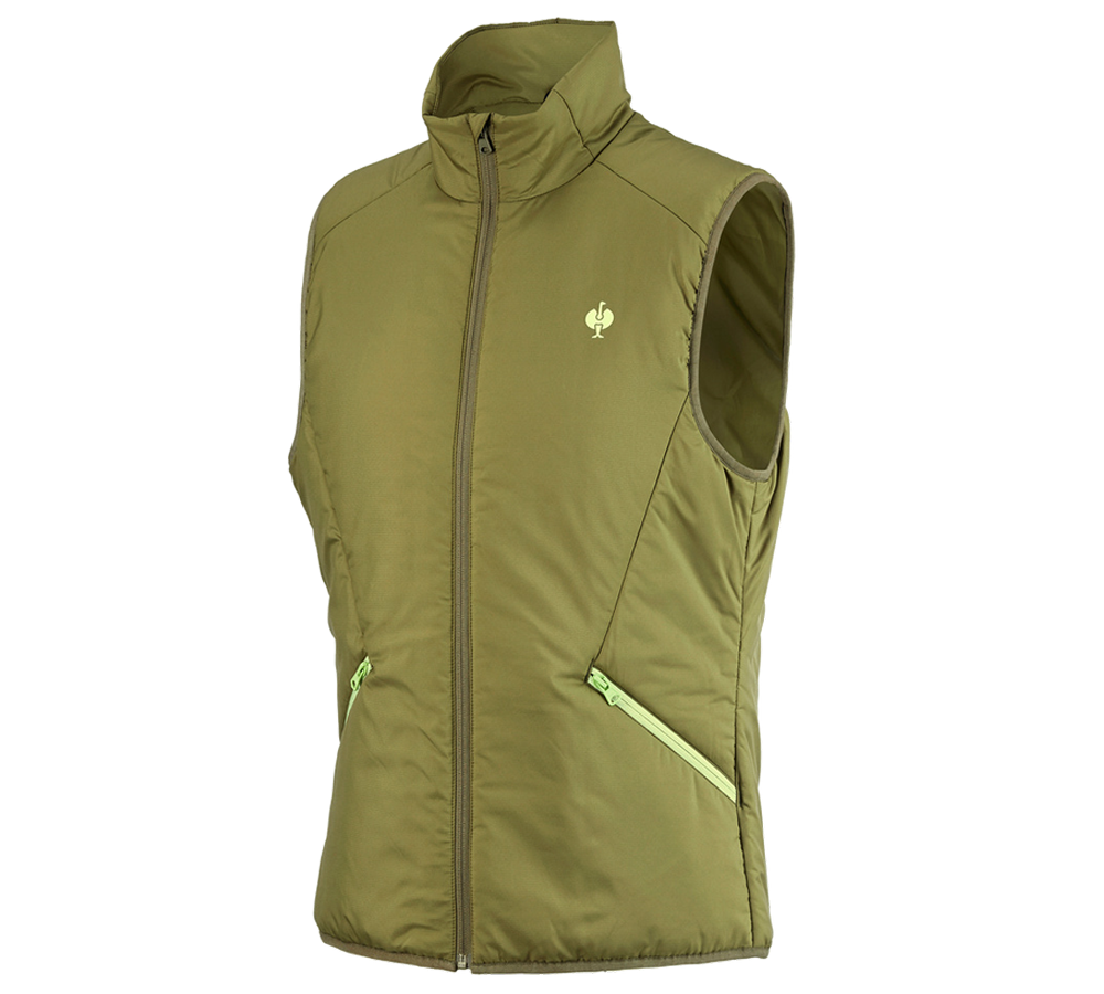 Gilets de travail: Gilet e.s.trail + vert genévrier/vert citron