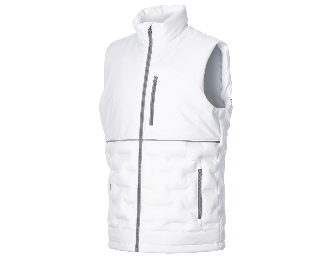 Work Body Warmer: Winter bodywarmer padded e.s.line.core + white/platinum