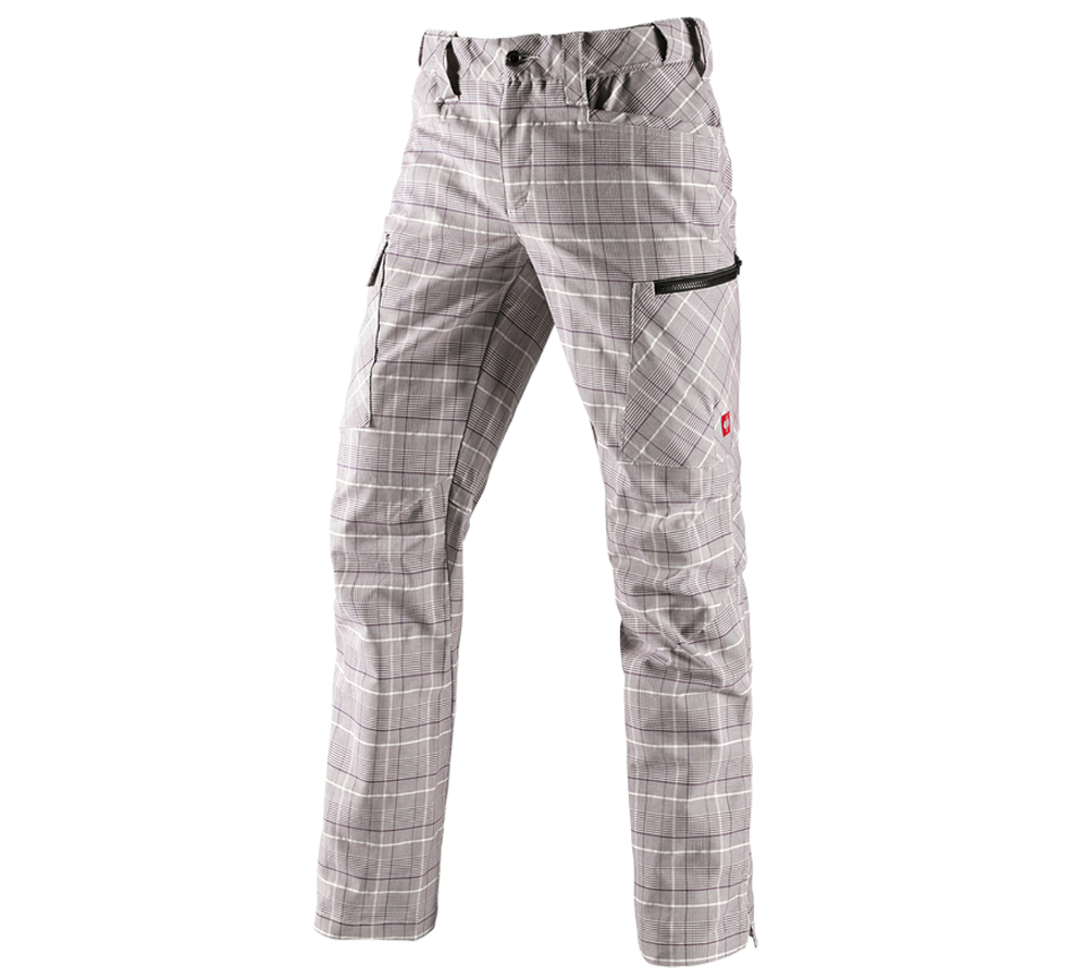 Pantalons de travail: e.s. Pantalon de travail pocket, hommes + marron/blanc