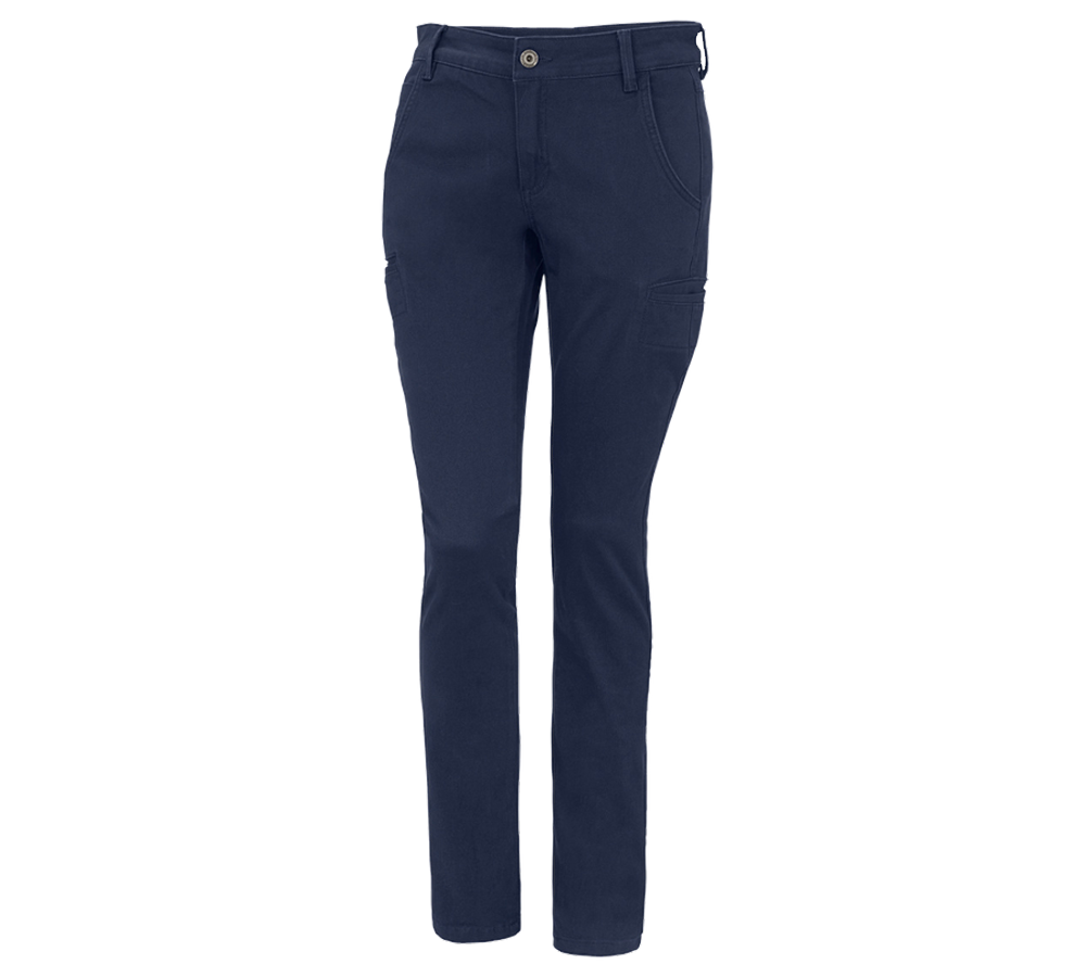 Work Trousers: e.s. Trousers  Chino, ladies' + navy