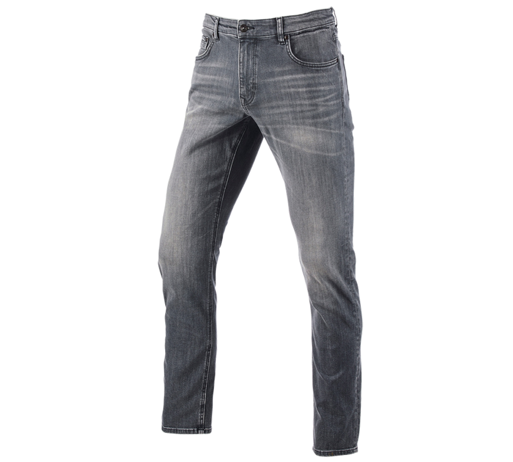 Work Trousers: e.s. 5-pocket stretch jeans, straight + graphitewashed