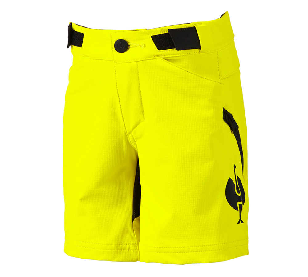 Shorts: Funktions Short e.s.trail, Kinder + acidgelb/schwarz