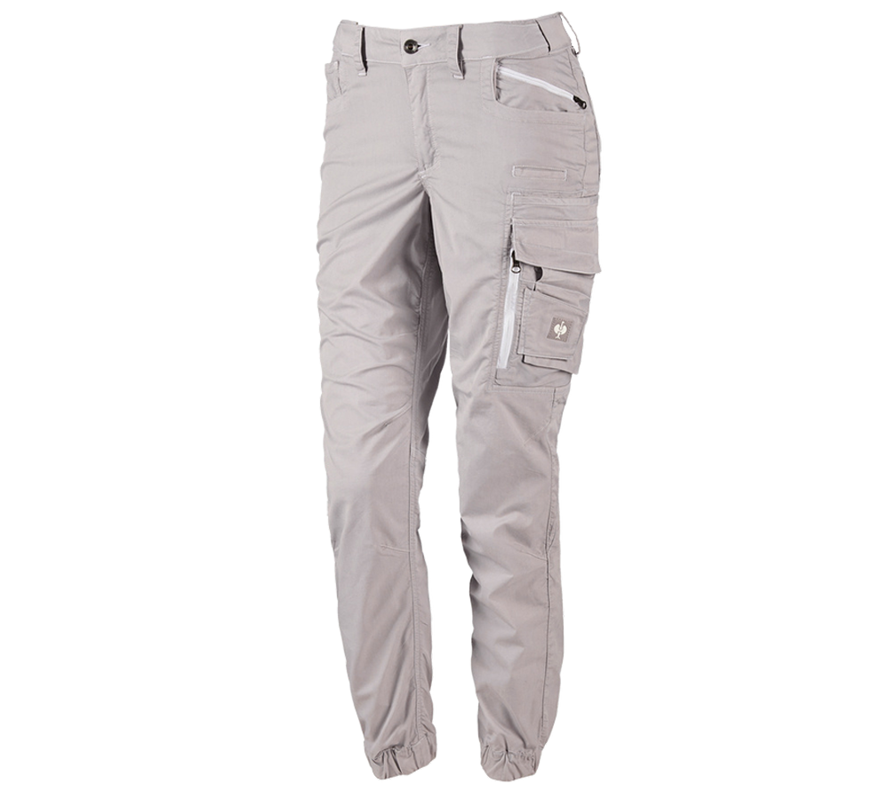Pantalons de travail: Pantalon Cargo e.s.motion ten d’été,femmes + gris opale