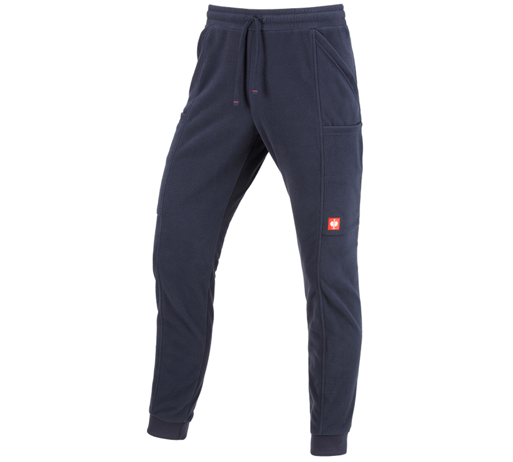 Pantalons de travail: e.s. Laine polaire Pantalon + bleu foncé