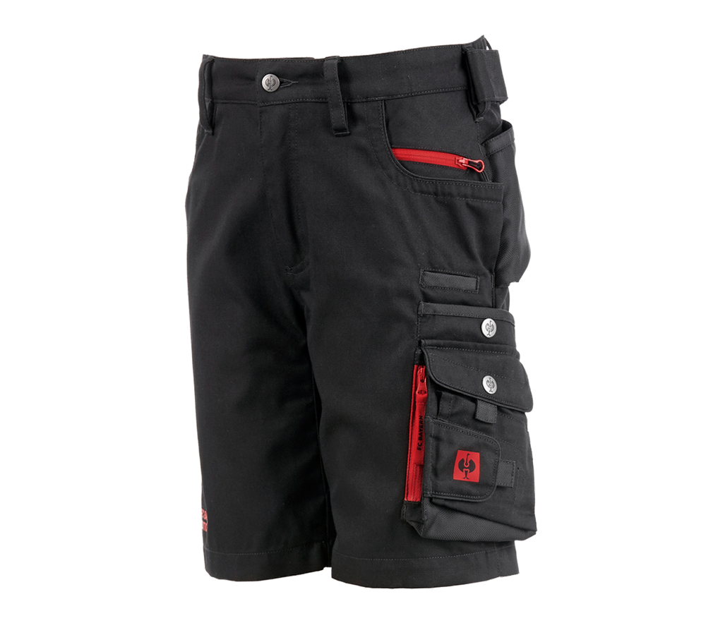 Shorts: FCB Shorts Kids + black/straussred