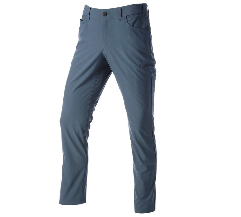 Work Trousers: 5-pocket work trousers Chino e.s.work&travel + ironblue