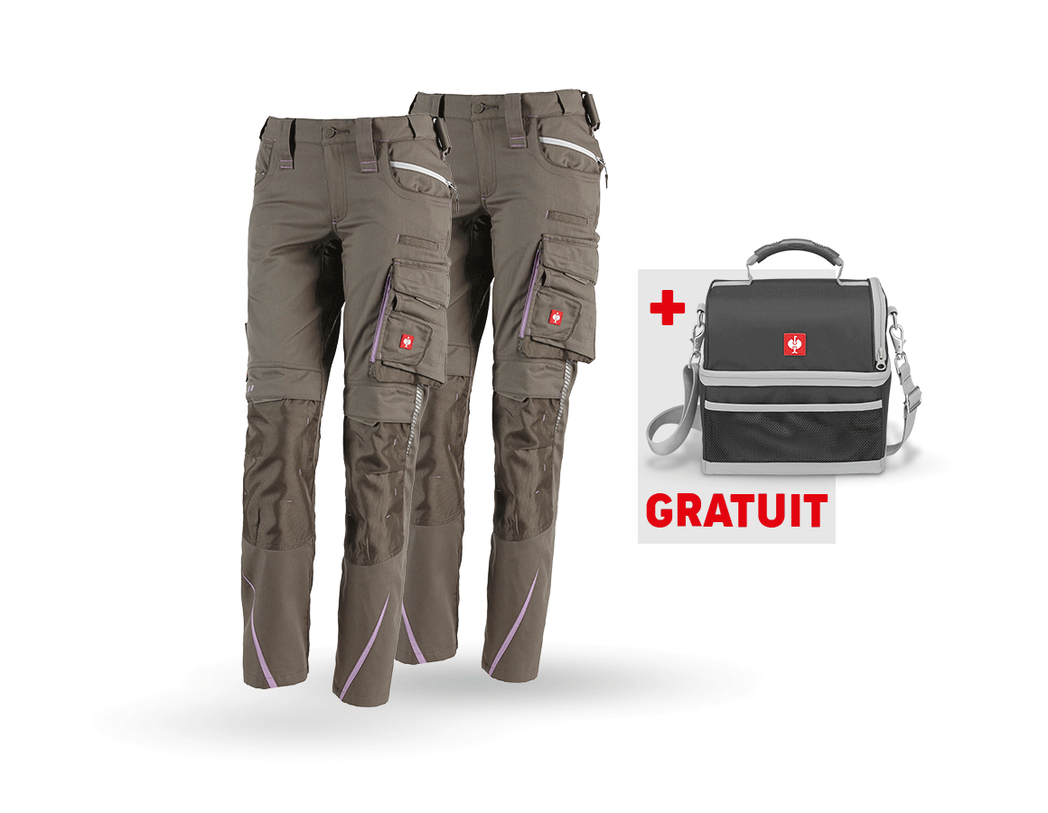 Vêtements: KIT : Pantalon+pant. hiver e.s.motion 2020 femmes + pierre/lavande