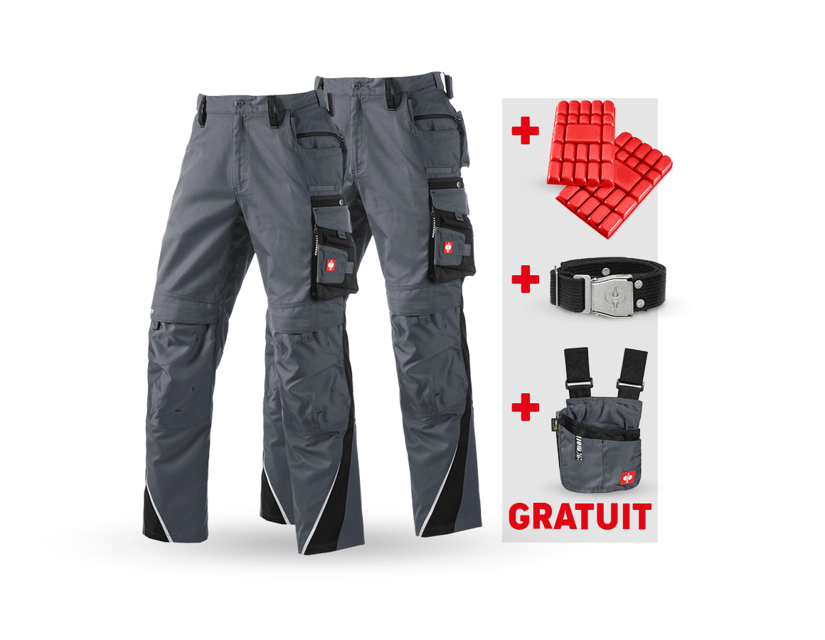 Vêtements: KIT : Pantalon + pantalon d'hiver e.s.motion + gris/noir