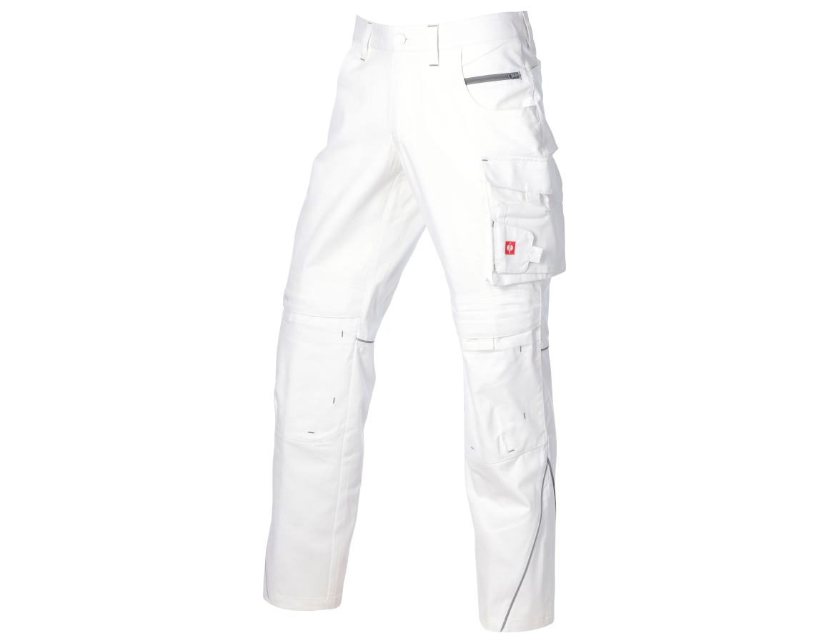 Work Trousers: Trousers e.s.line.core + white/platinum