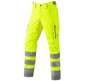 Pantalon De Travail Haute Visibilité Jaune Fluo - Multi-poches, Bands Réfléchissantes - Taille XL Et XXL - Certifié EN ISO 20471