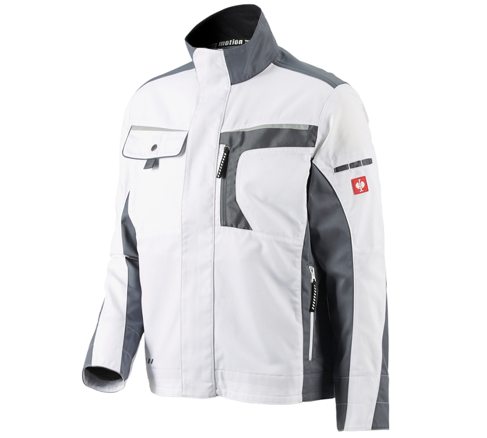 Vestes de travail: Veste de travail e.s.motion + blanc/gris