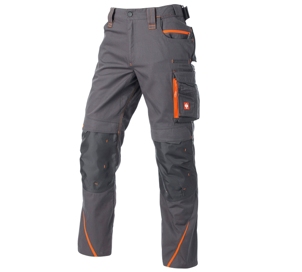 Pantalons de travail: Pantalon à taille élastique e.s.motion 2020 + anthracite/orange fluo