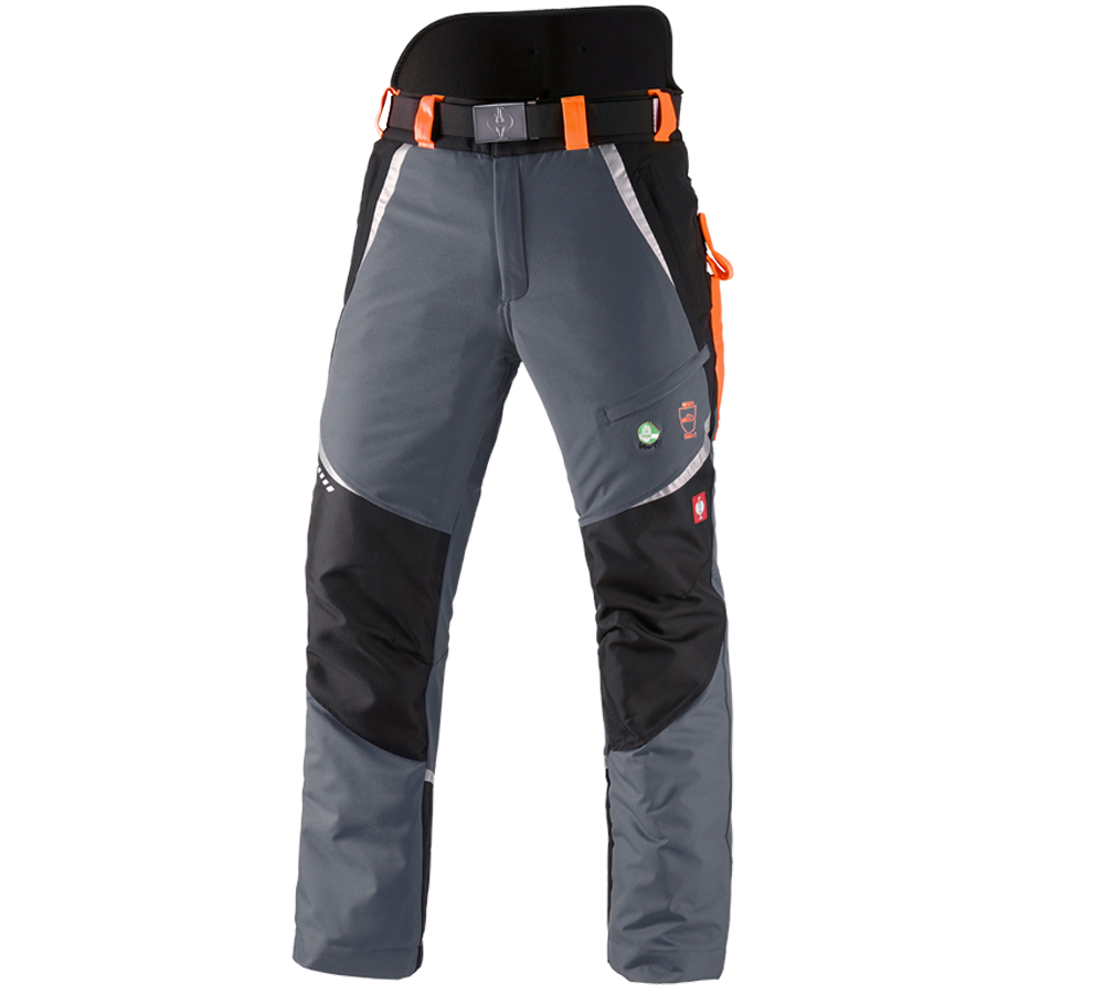 Hosen: e.s. Forst-Schnittschutz Bundhose, KWF + grau/warnorange