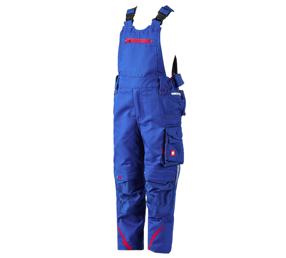 Pantalons: Enfants salopette e.s.motion 2020 + bleu royal/rouge vif