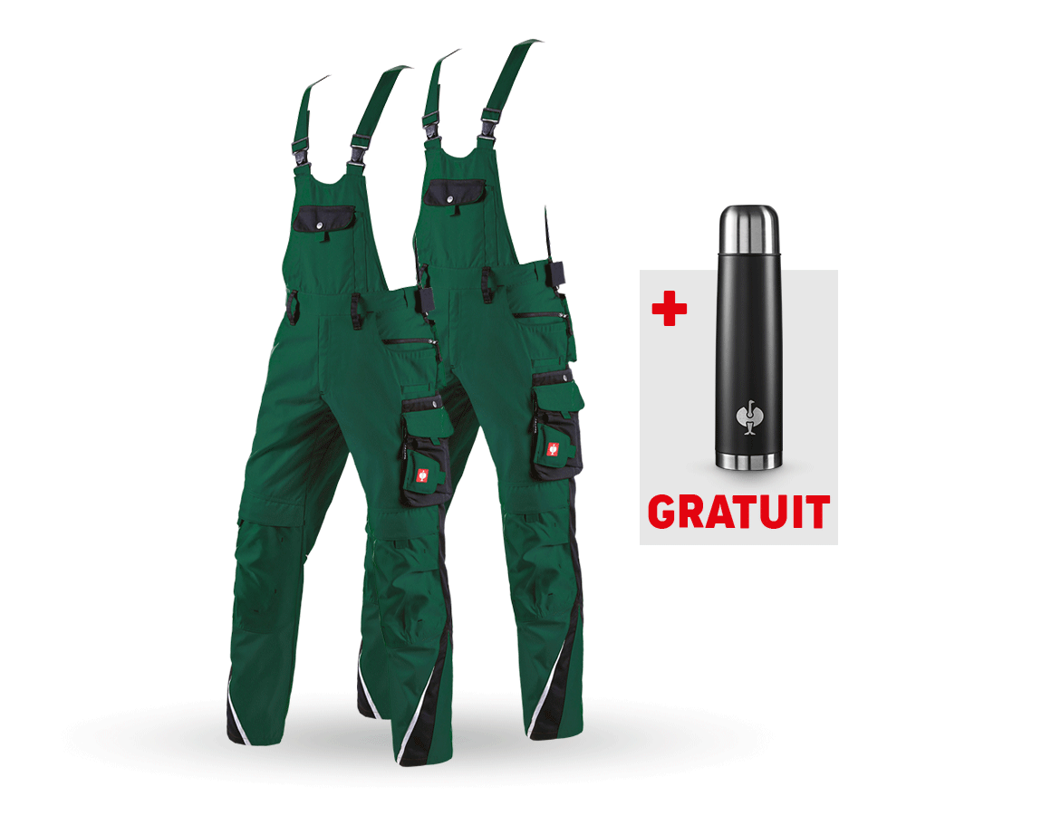 Vêtements: KIT : 2x Salopette e.s.motion + vert/noir
