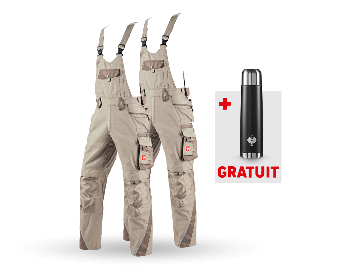 Vêtements: KIT : 2x Salopette e.s.motion + glaise/tourbe
