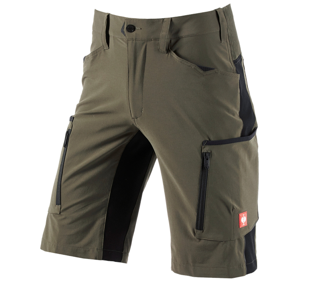 Hosen: Short e.s.vision stretch, Herren + moos/schwarz