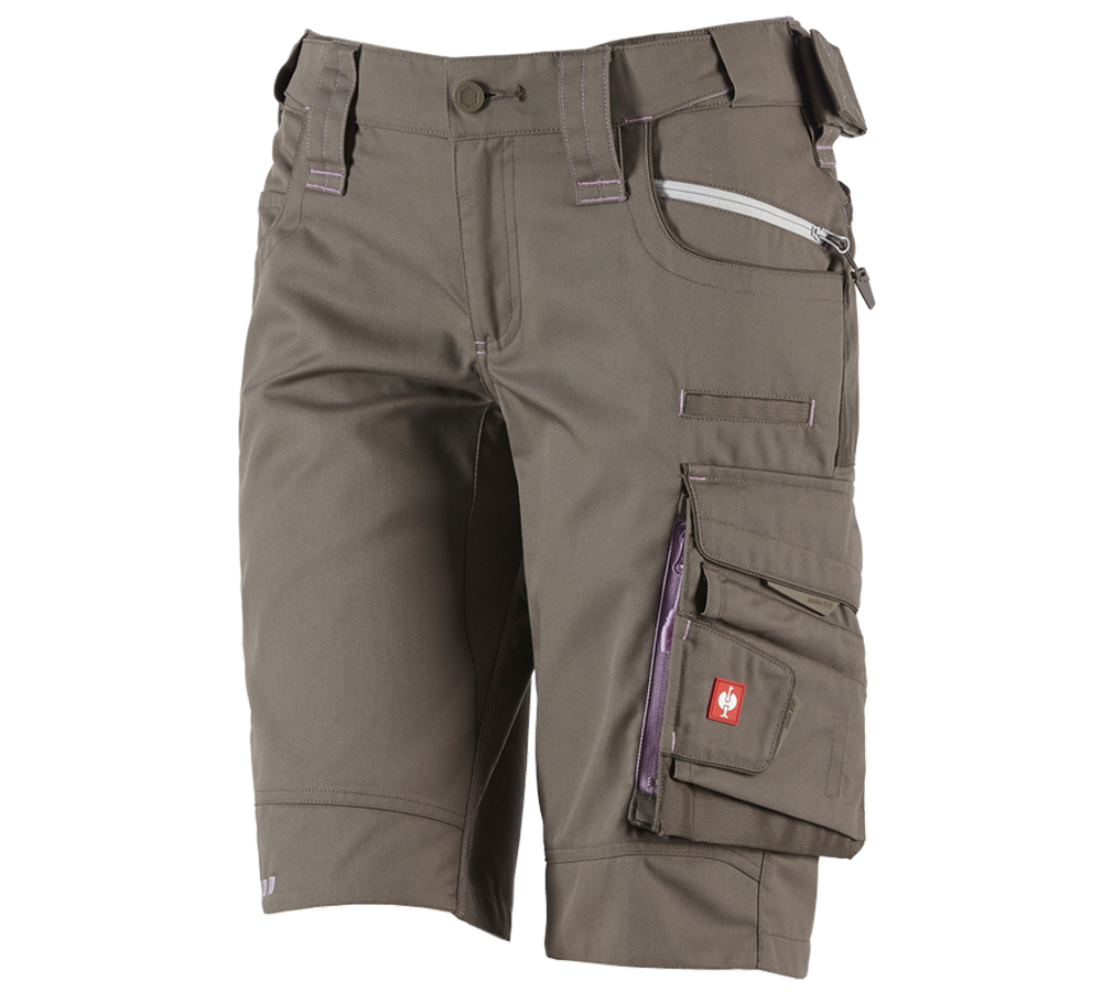 Work Trousers: Shorts e.s.motion 2020, ladies' + stone/lavender