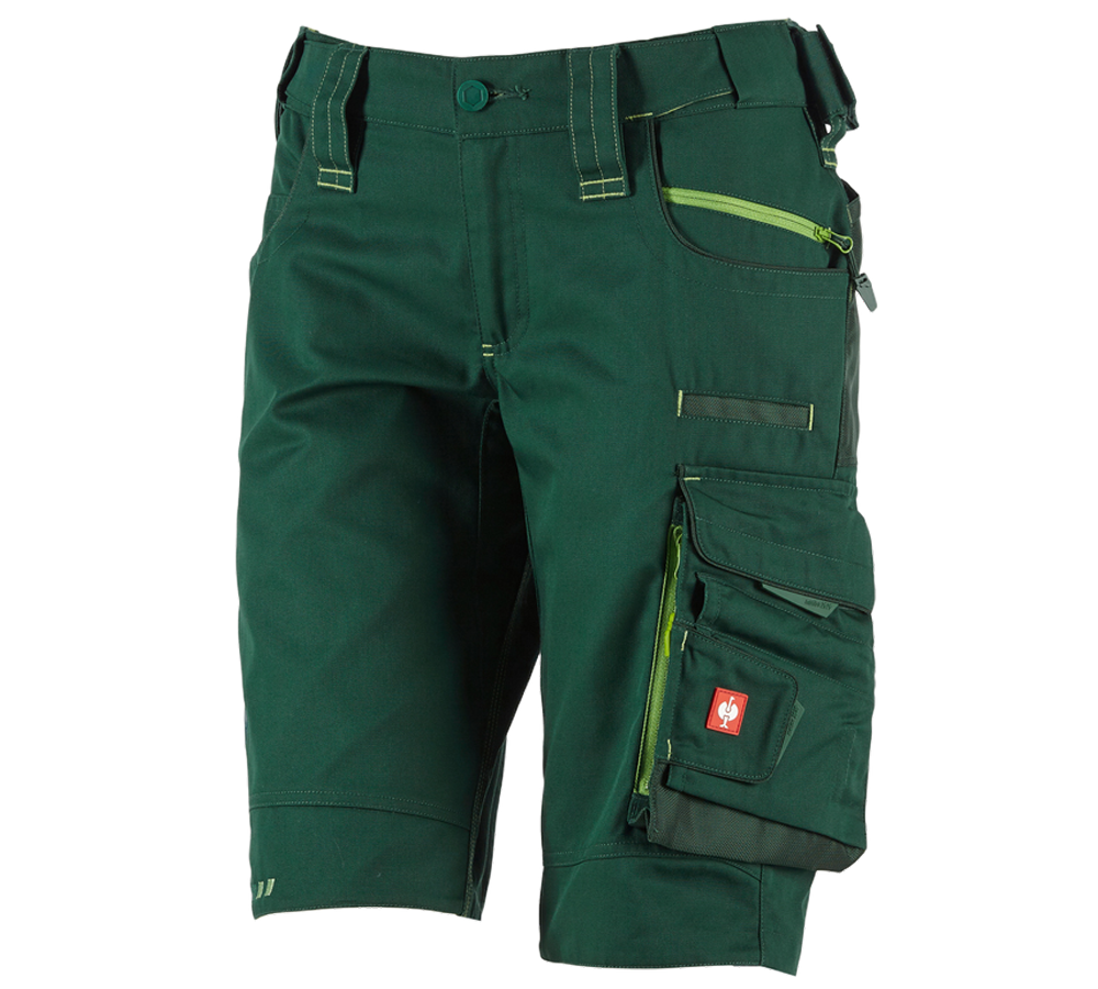 Pantalons de travail: Short e.s.motion 2020, femmes + vert/vert d'eau