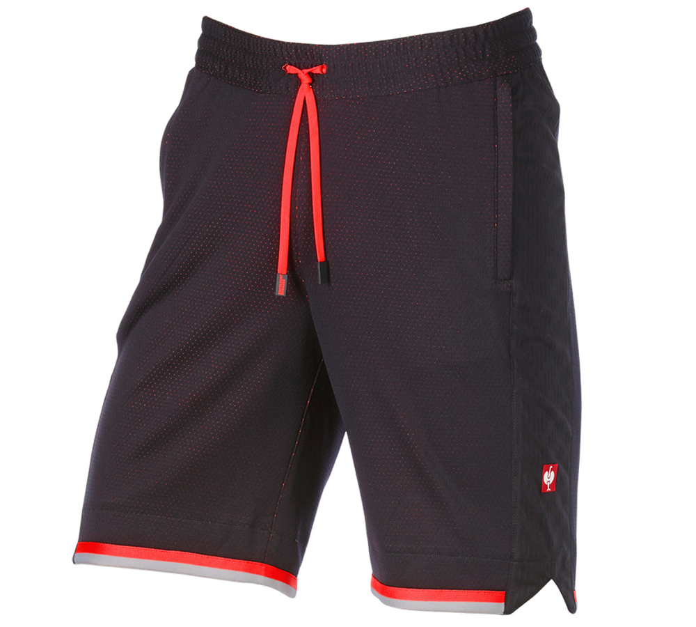 Hosen: Funktions Short e.s.ambition + schwarz/warnrot