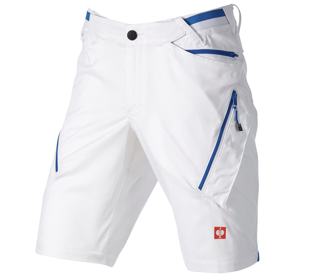 Hosen: Multipocket-Short e.s.ambition + weiß/enzianblau