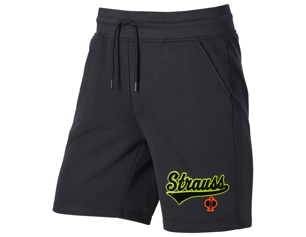 Accessoires: Sweat short e.s.e:pic + noir/jaune fluo/orange fluo