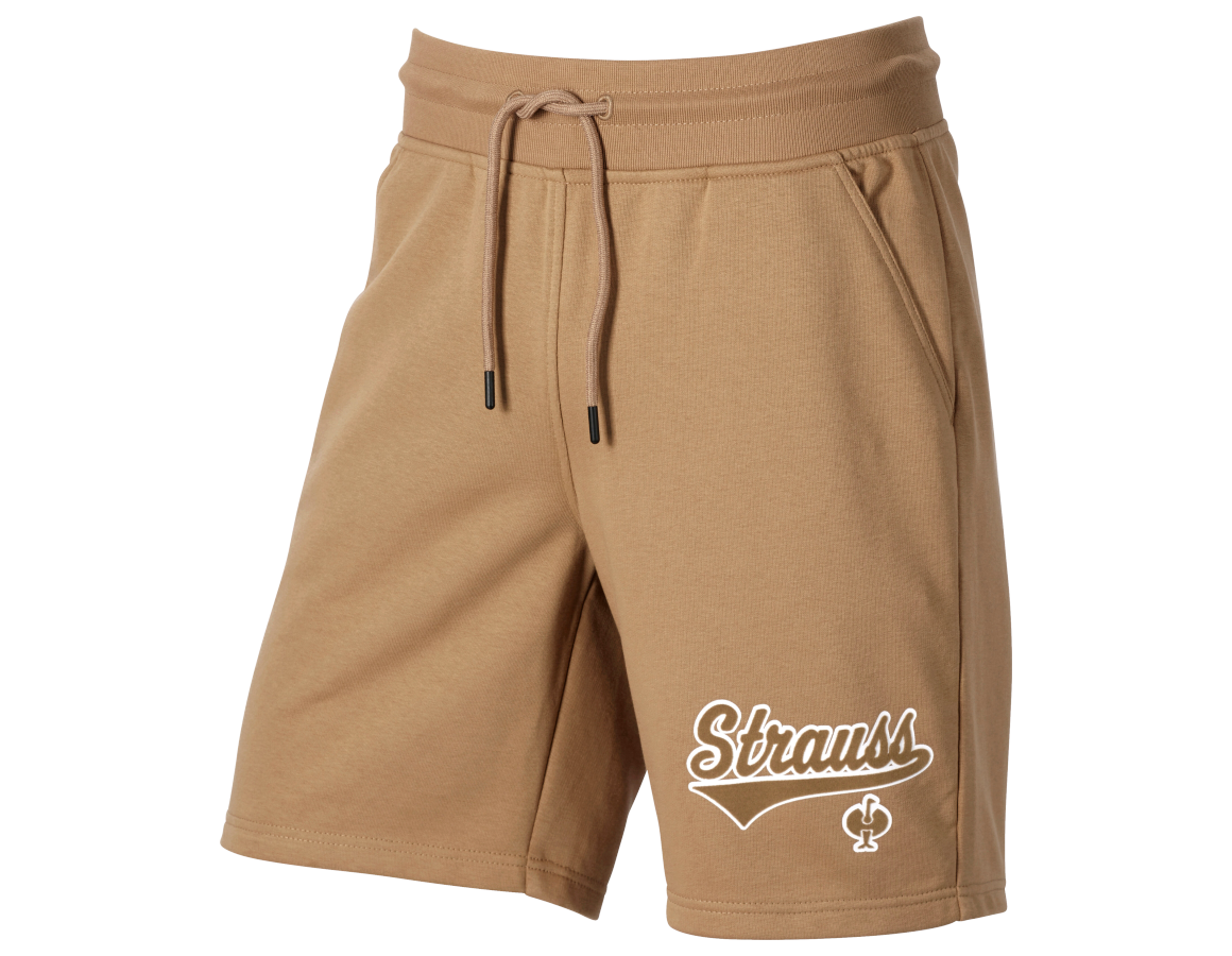 Accessoires: Sweat short e.s.e:pic + brun amande