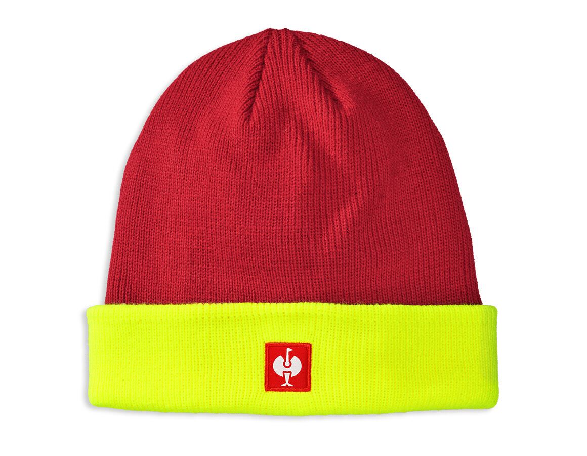 Accessoires: Bonnet tricoté e.s.motion 24/7 + rouge/jaune fluo