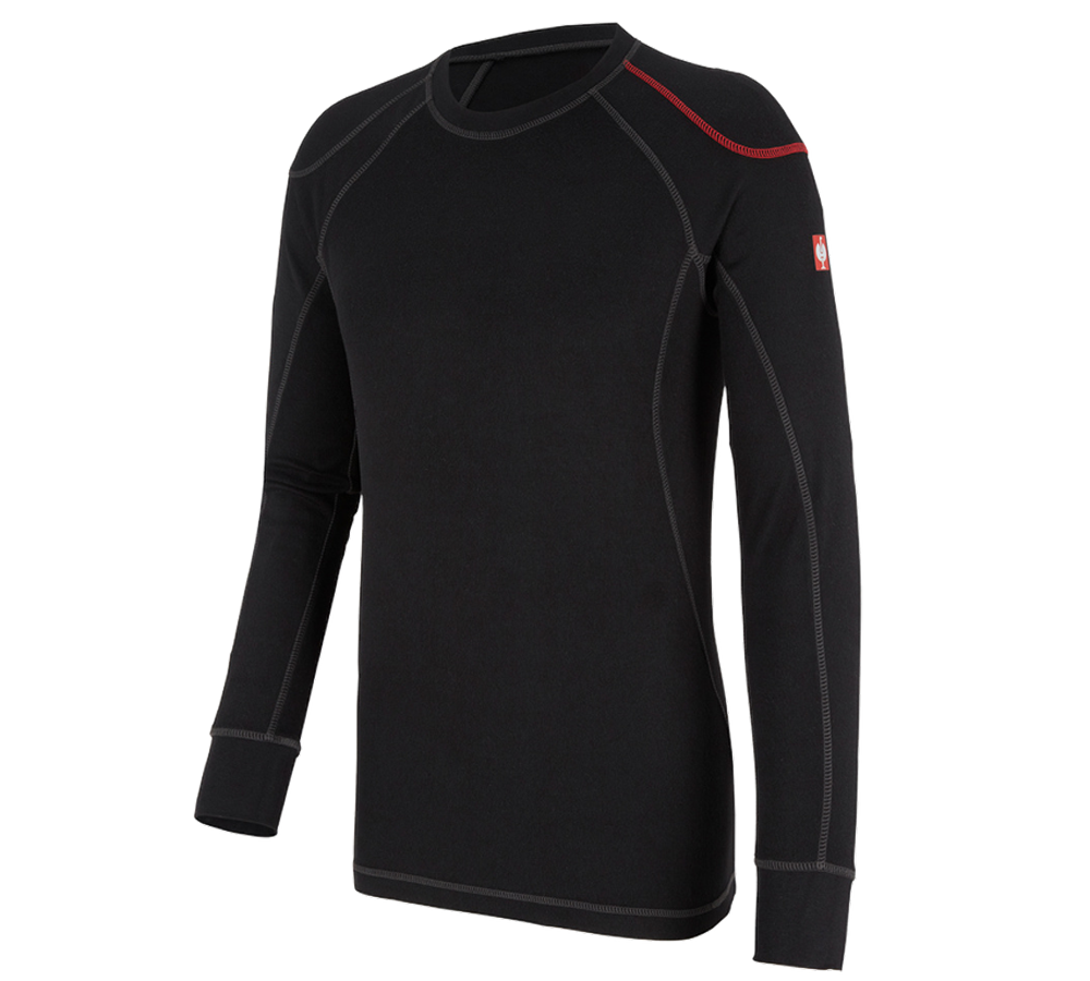 Sous-vêtements | Vêtements thermiques: e.s. Fonction-Longsleeve basis-warm + noir