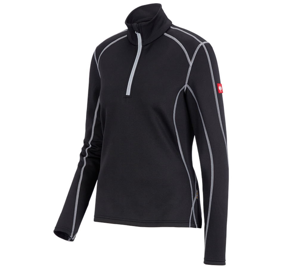 Hauts: Pull de fon.thermo stretch e.s.motion 2020,fe. + noir/platine