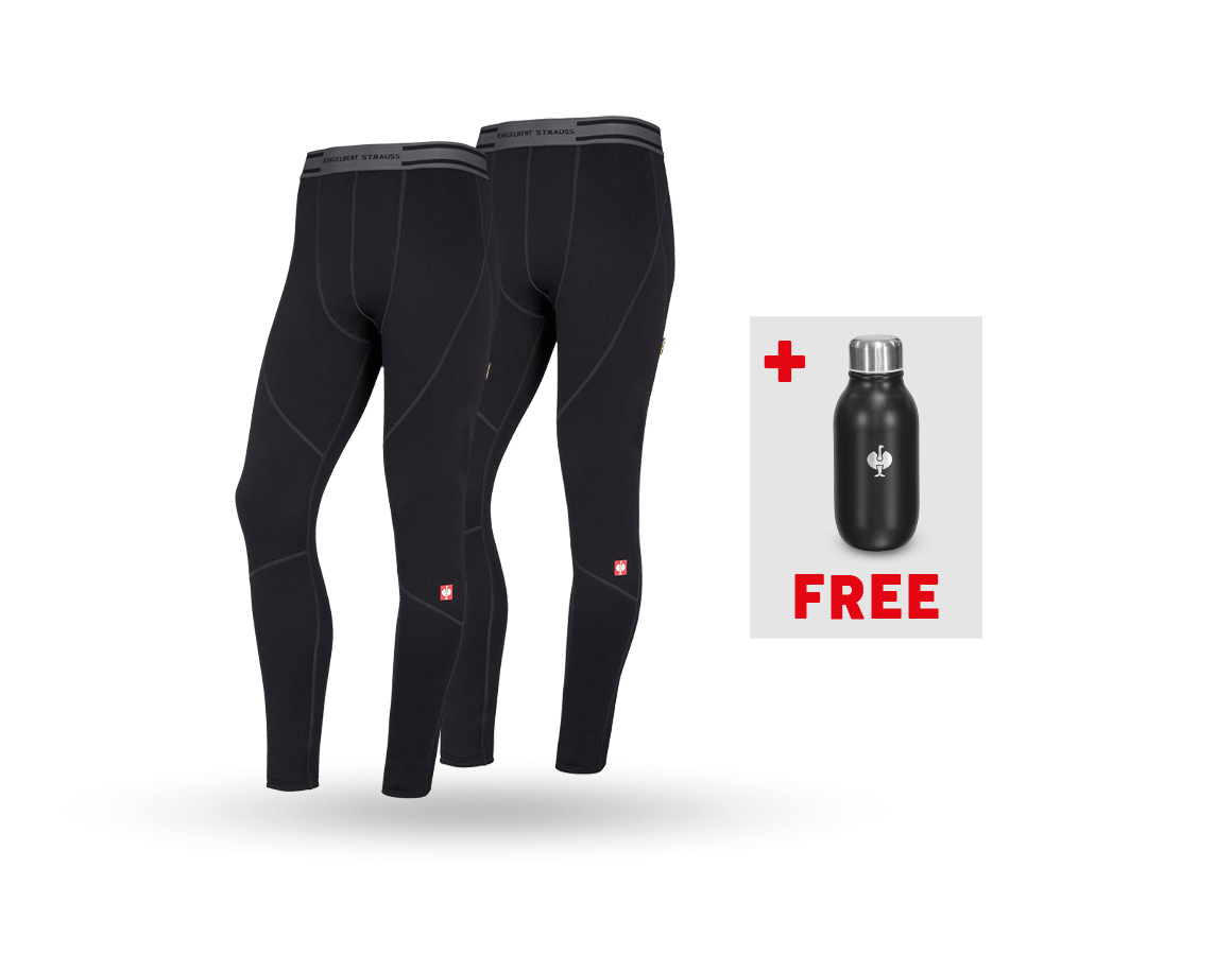 Clothing: SET: 2x e.s. func.long-pants thermo stretch-x-warm + black