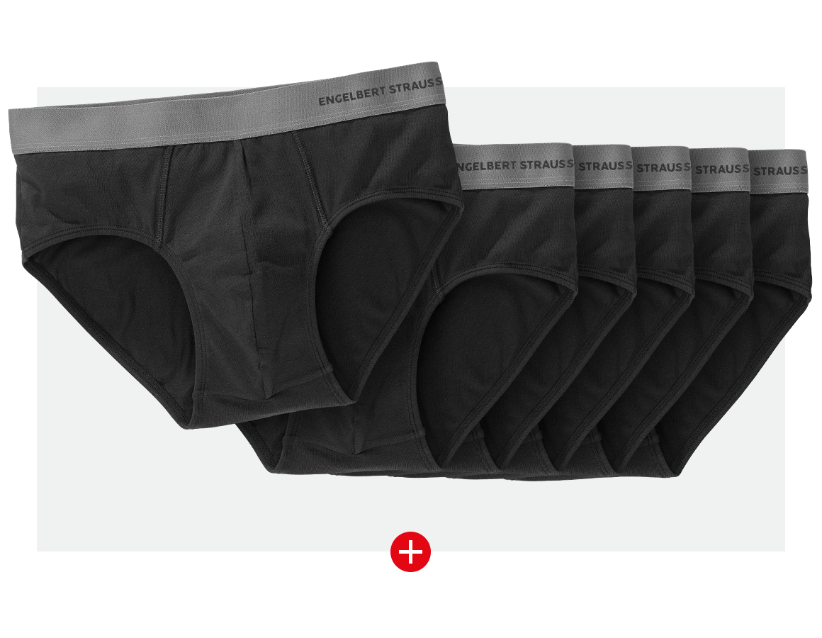 Vêtements: KIT: 6x e.s. Slip en coton élastique + noir