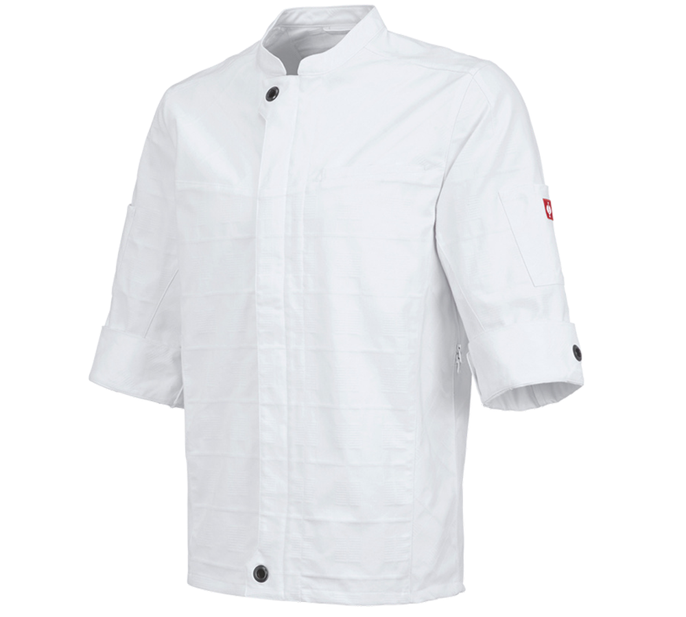 Vestes de travail: Veste travail manches courtes e.s.fusion,hommes + blanc