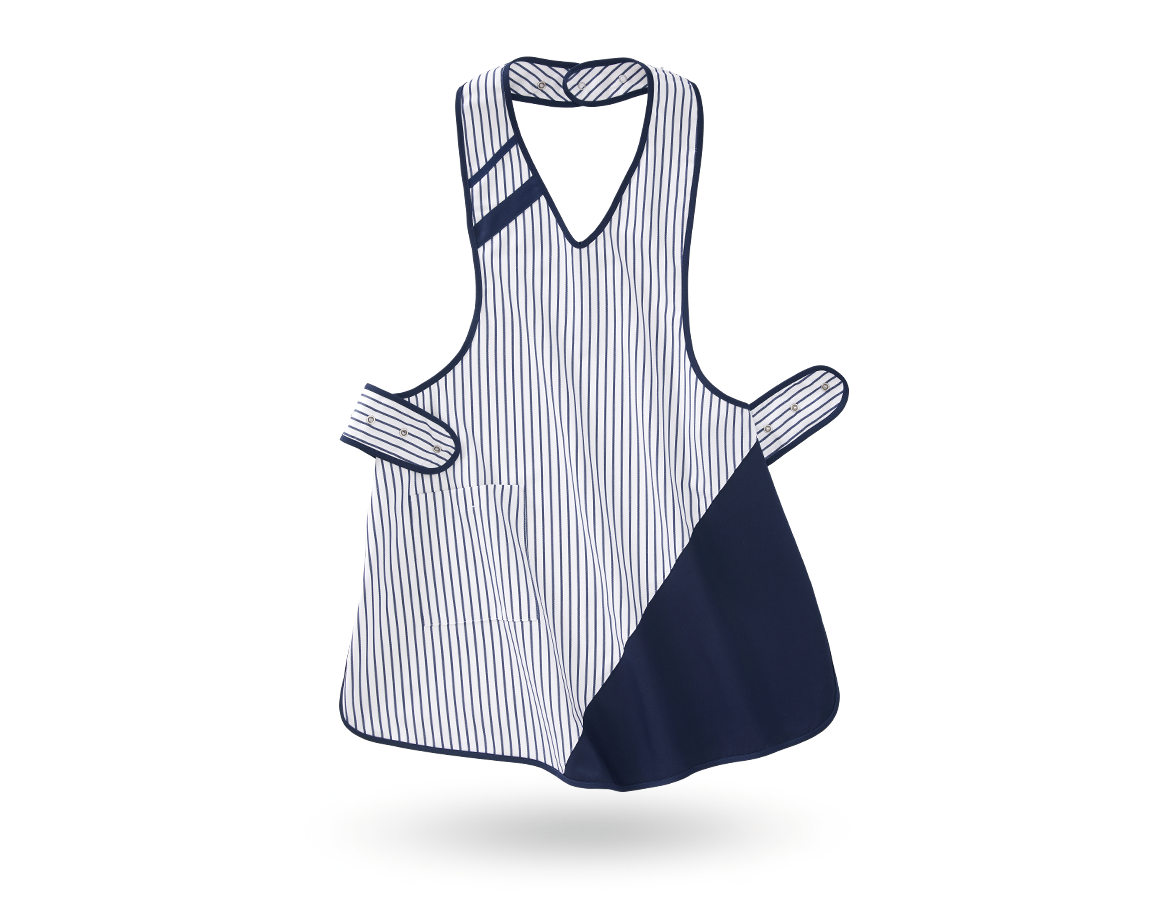 Aprons: Ladies' apron Ariane + white/navy