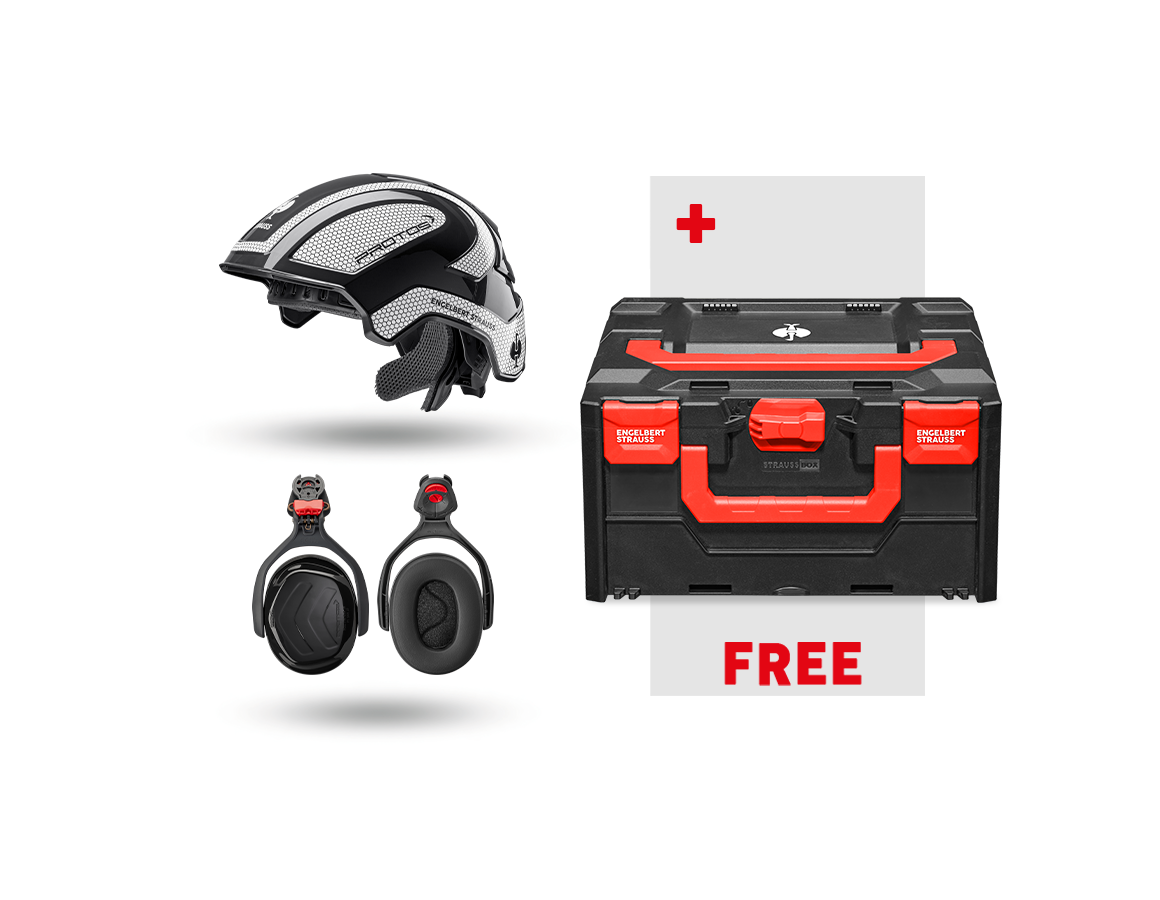 Accessories: Work safety set Protos + FREE STRAUSSbox 215 + black/white