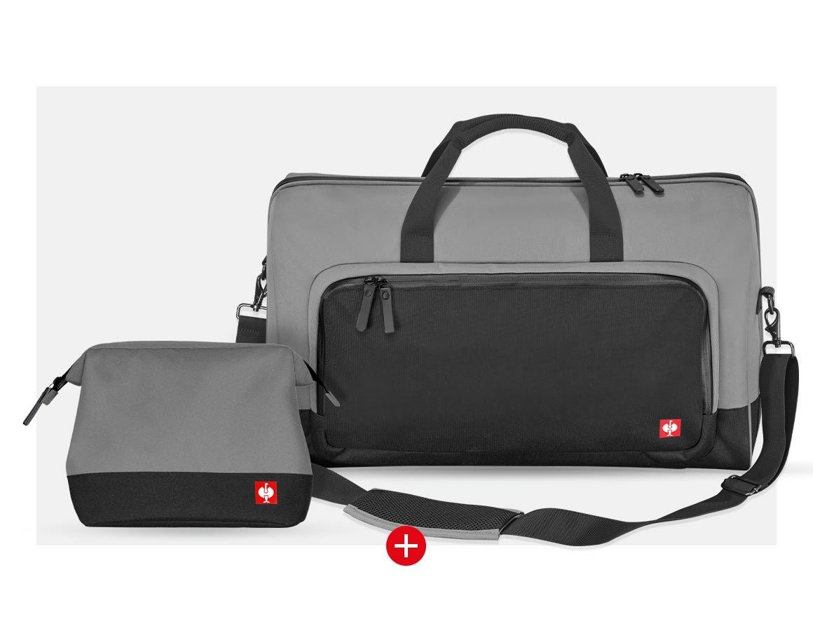 Vêtements: e.s.work&travel Sac de voyage + Washbag + gris basalte/noir