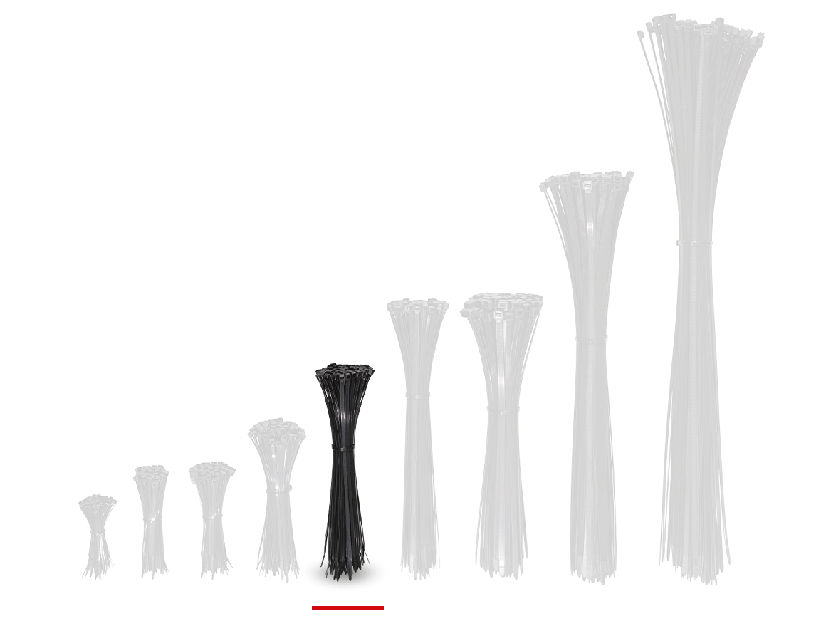 Cable ties | Ropes | Cords: Cable ties for indoors and outdoors + black