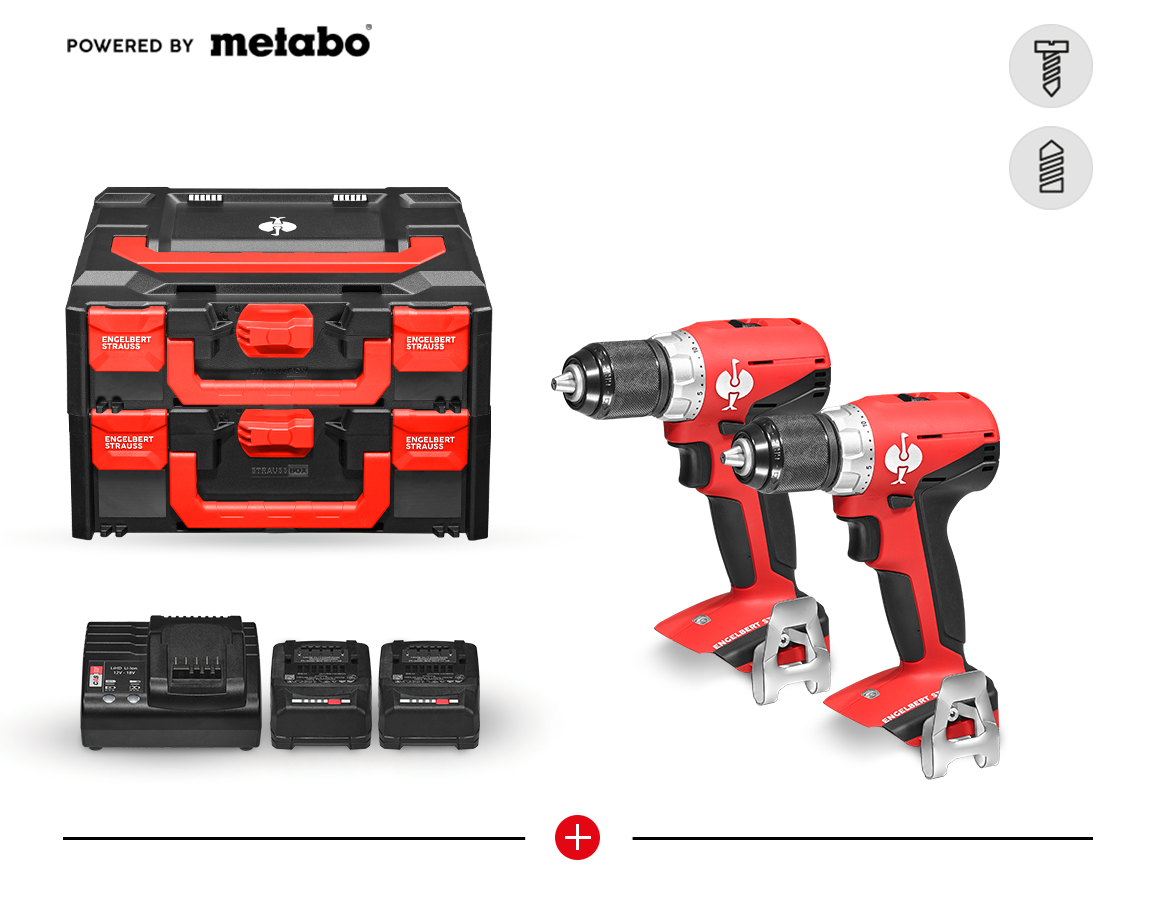 Electrical tools: 2x 18.0 V cordless drill screwdriver S