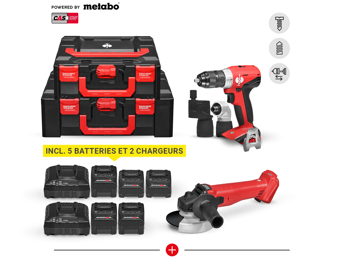 Outils électriques: Meuleuse d'angle à accu 18,0 V+Perceuse-visseuse M