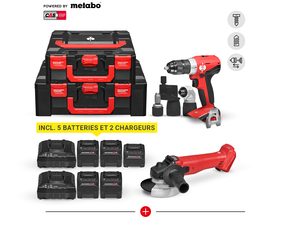 Outils: Meuleuse d'angle à accu 18,0 V+Perceuse-visseuse M