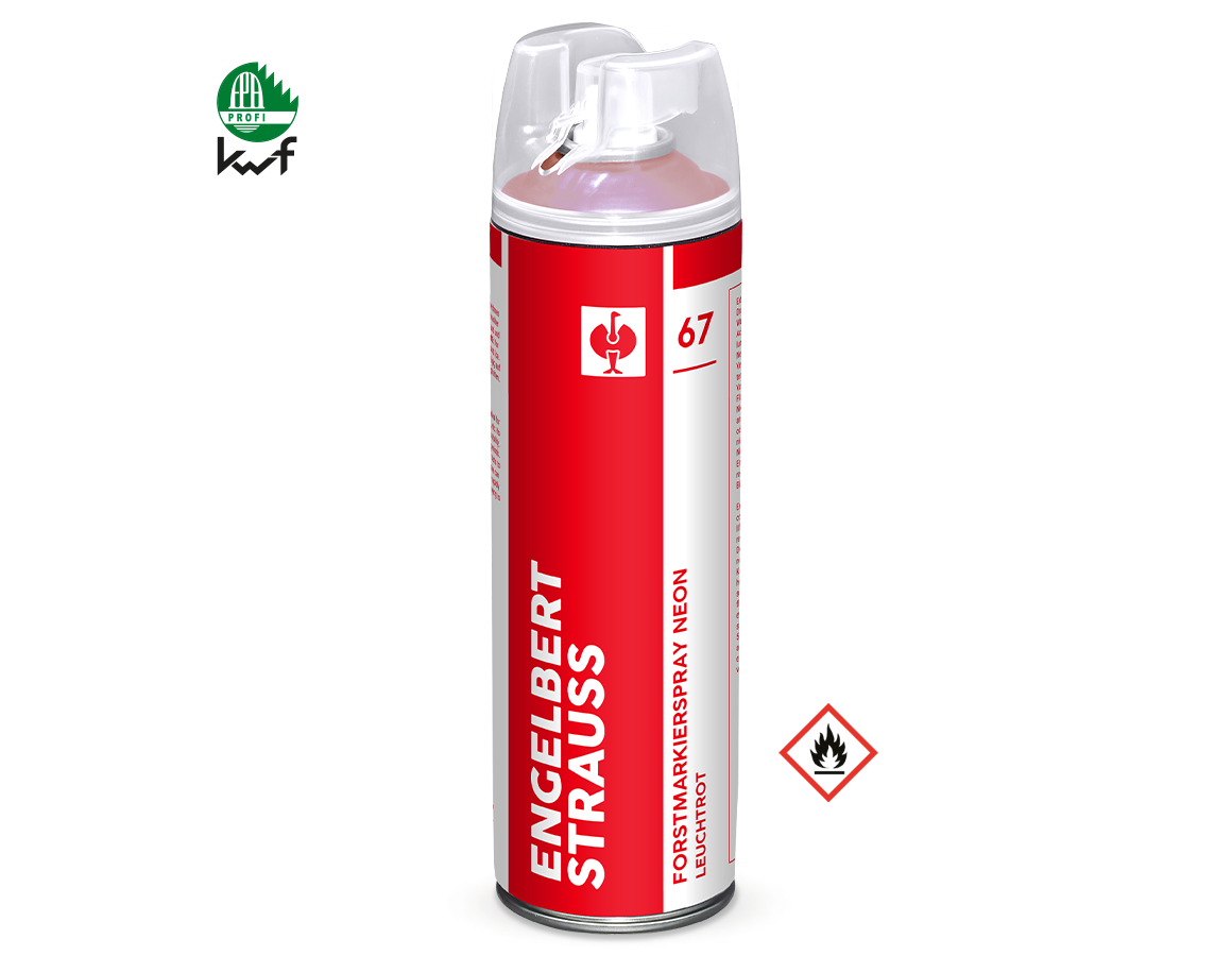 Sprays: e.s. Spray de marquage forestier Neon #67 + rouge vif