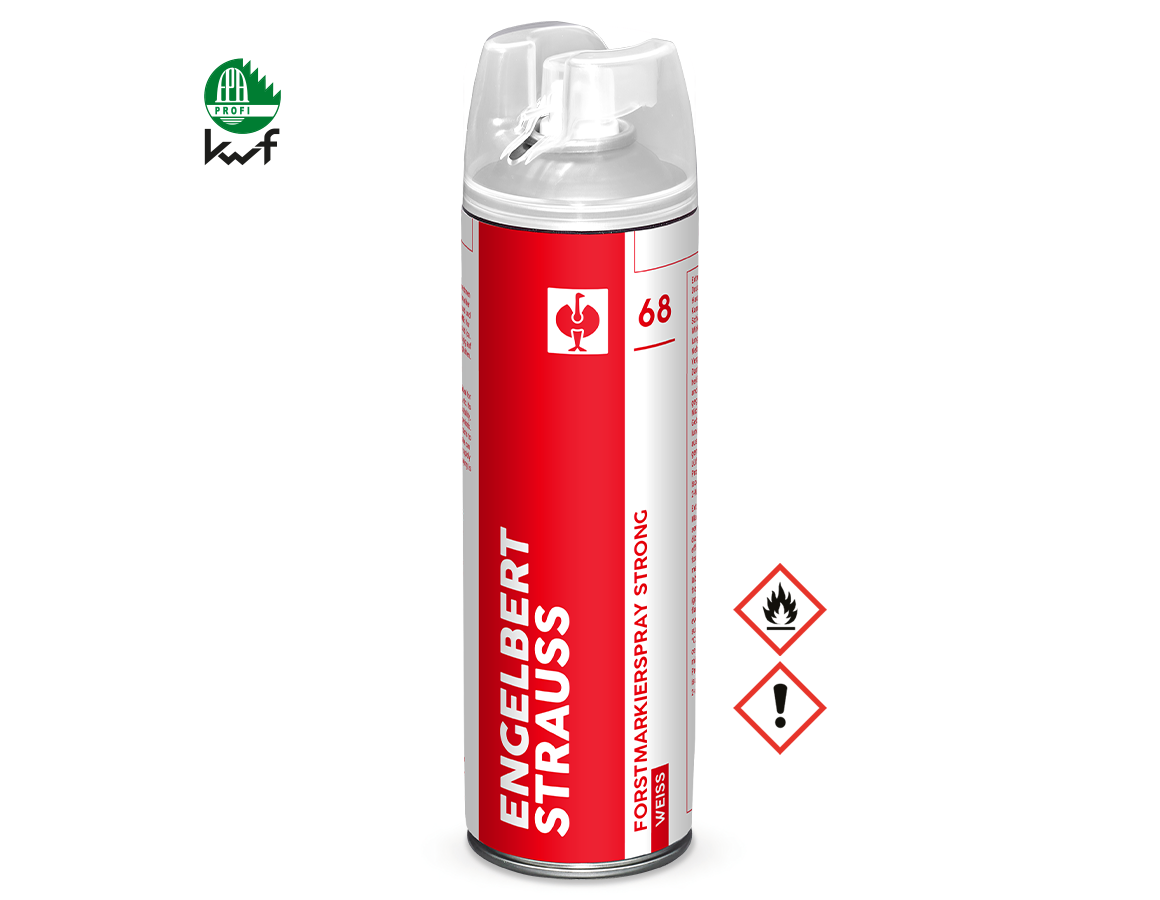 Sprays: e.s. Spray de marquage forestier Strong #68 + blanc