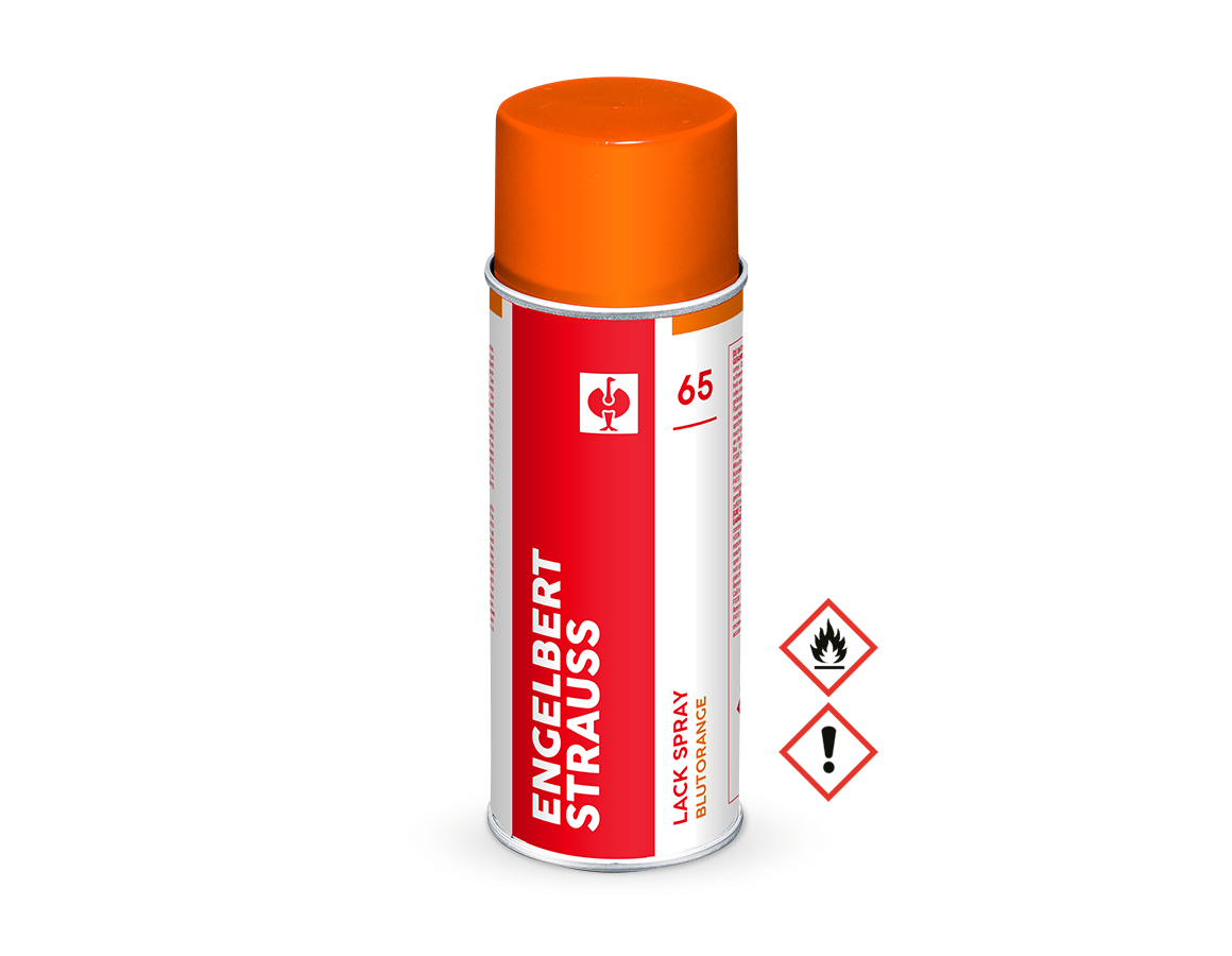 Sprays: e.s. Peinture aérosol #65 + orange sanguine